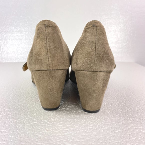 GEOX RESPIRA suede leather wedge with buckle strap - EU 41 / US 10.5 - Picture 4 of 13